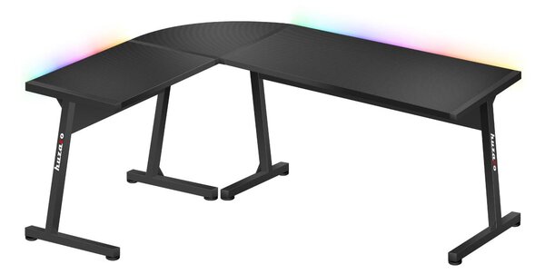 Kutni PC stolić Hyperion 6.0 (crna + šarena) (s LED rasvjetom)
