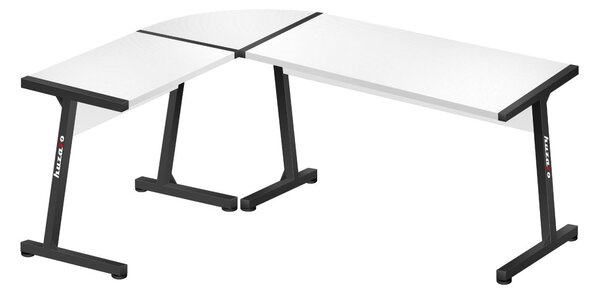 Kutni PC stolić Hyperion 6.0 (crna + bijela)