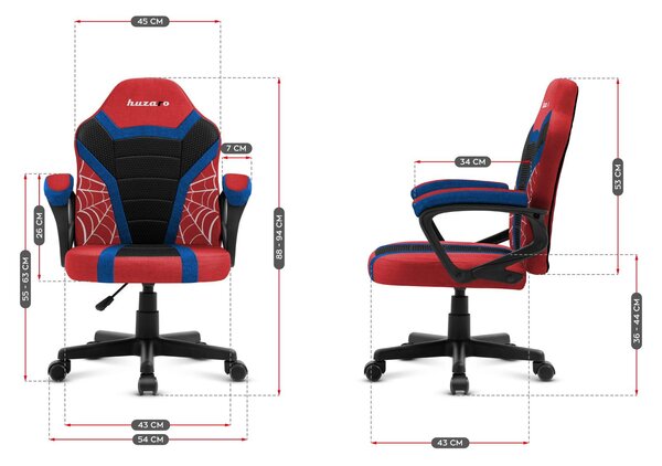 Zondo.hr Dječja gaming stolica Rover 1 (crna + crvena + plava). Akcija -21%. 1087542