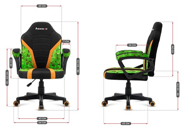 Zondo.hr Dječja gaming stolica Rover 1 (crna + zelena). Akcija -19%. 1087540