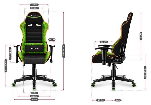 Zondo.hr Dječja gaming stolica Rover 6 (crna + zelena). Akcija -20%. 1087547