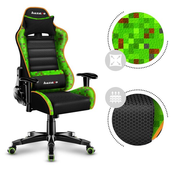 Zondo.hr Dječja gaming stolica Rover 6 (crna + zelena). Akcija -20%. 1087547
