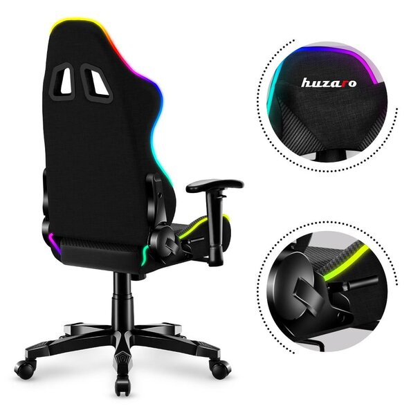 Zondo.hr Dječja gaming stolica Rover 6 (crna + šarena) (s LED rasvjetom). Akcija -20%. 1087549