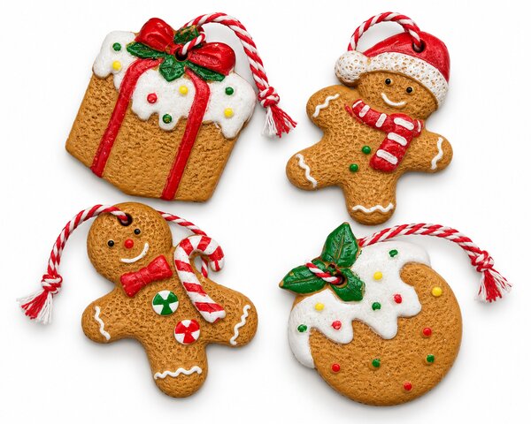Set od 4 kom božićnih ukrasa COOKIE CHRISTMAS 6 cm