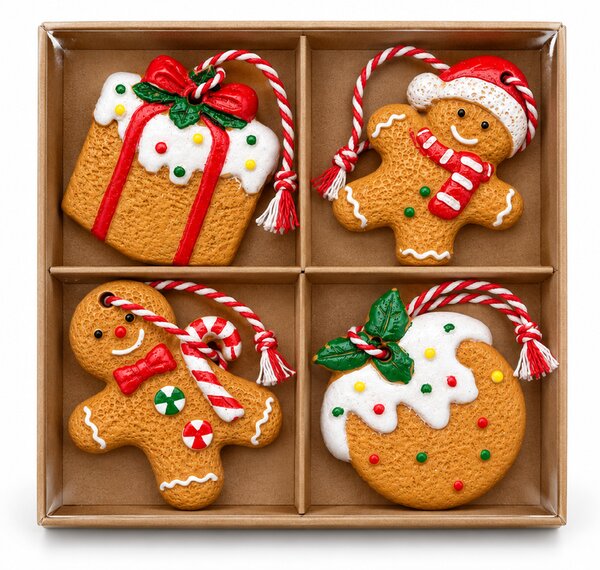 Set od 4 kom božićnih ukrasa COOKIE CHRISTMAS 6 cm