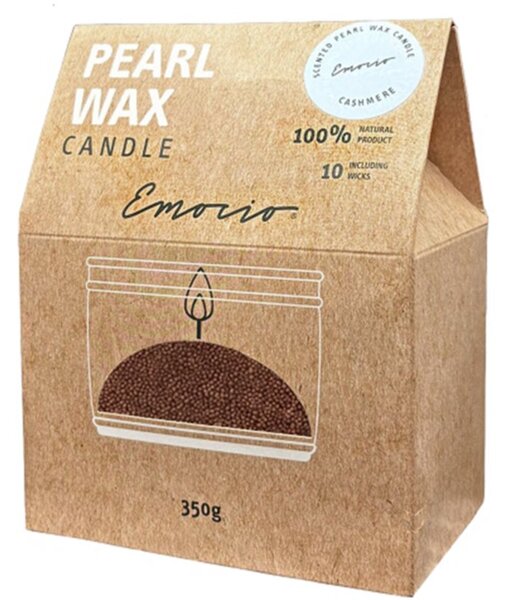Emocio Pearl wax Cashmere Red mirisna svijeća 350 g