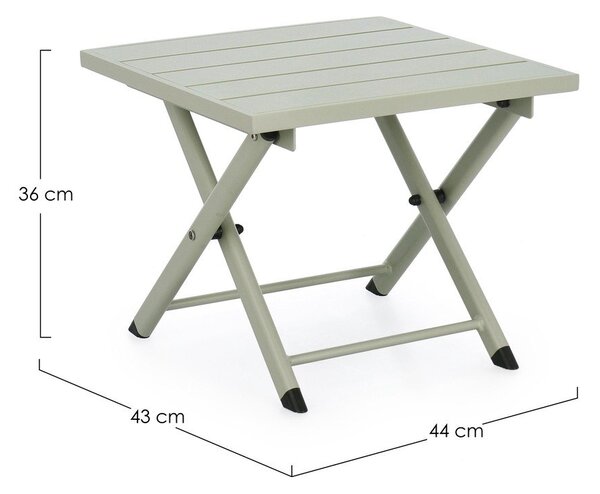 Vrtni stolić za kavu aluminijski 43x44 cm Taylor – Bizzotto