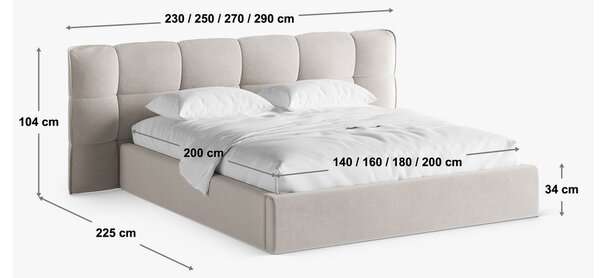 Zeleni tapecirani bračni krevet s prostorom za odlaganje s podnicom 160x200 cm Eric – Micadoni