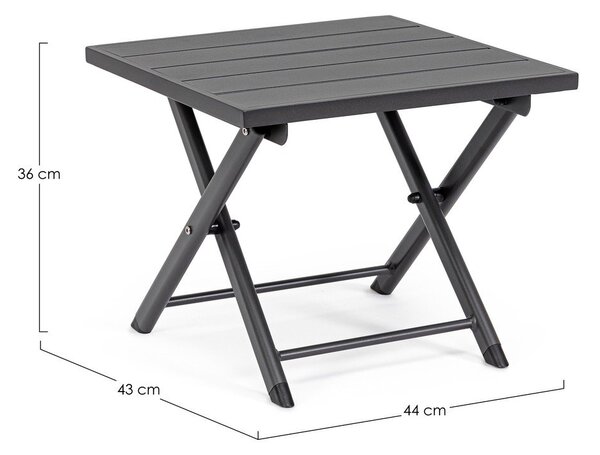 Vrtni stolić za kavu aluminijski 43x44 cm Taylor – Bizzotto