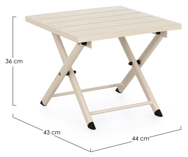 Vrtni stolić za kavu aluminijski 43x44 cm Taylor – Bizzotto