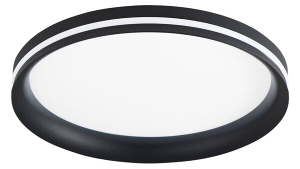 Fabas Luce LED stropna svjetiljka Isy, crna, Ø 35 cm, metalna, CCT, prigušljiva, prigušiva, Crno, Dnevni boravak/blagovaonica, Metal