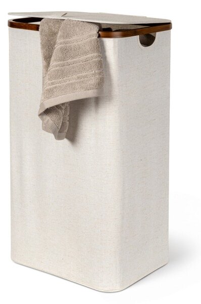 Krem tekstilna košara za rublje Bamboo/Linen – Bigso