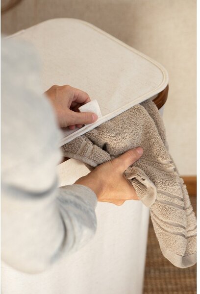Krem tekstilna košara za rublje Bamboo/Linen – Bigso