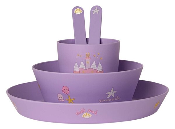 CITRON pribor za jelo Set posuđa od bio materijala Mermaid PLA_TABLEWARE_SET_MERMAID