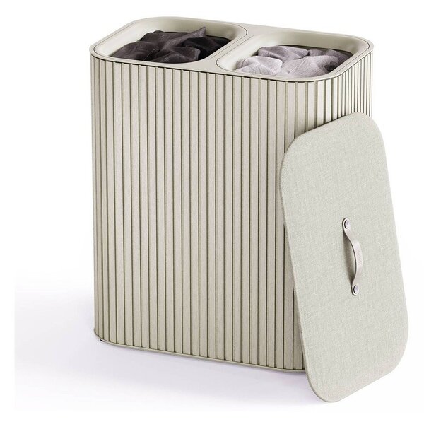 Bež bambusova košara za rublje 2x45 l Tota Luxe – Joseph Joseph
