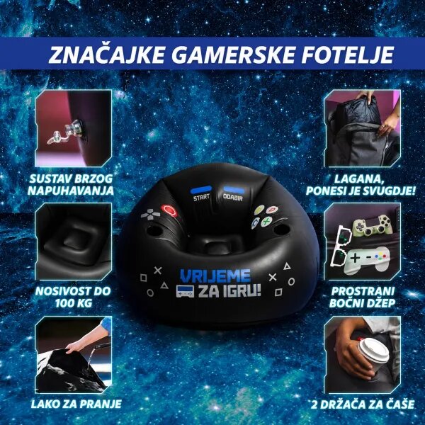 Gaming fotelja s držačem za čašu - hit proizvod