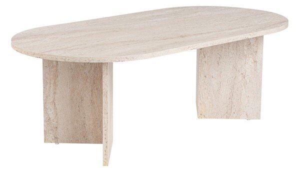 Bež stolić za kavu u polusjajnom dekoru 60x119 cm Sable – Kalune Design