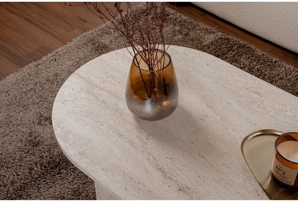 Bež stolić za kavu u polusjajnom dekoru 60x119 cm Sable – Kalune Design