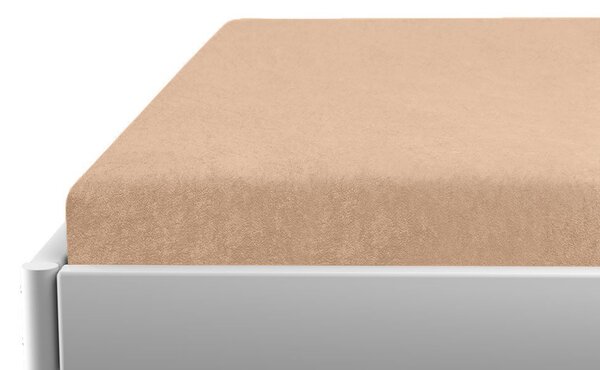 Plahta od frotira za dječiji krevetic marelica 60x120 cm