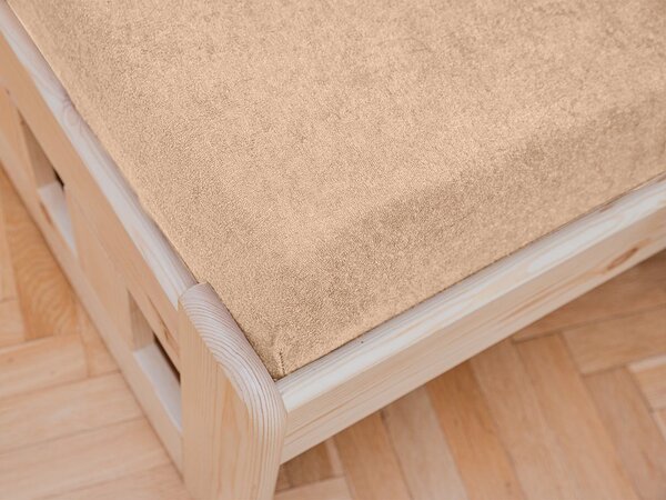 Plahta od frotira za dječiji krevetic marelica 60x120 cm