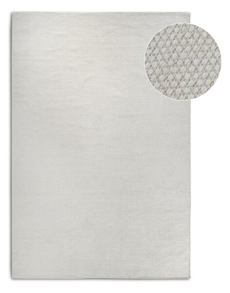 Krem ručno rađen tepih od mješavine vune 160x230 cm Pradesh Natural White – Elle Decoration