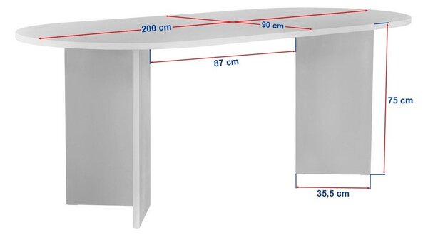 Blagovaonski stol u dekoru oraha 90x200 cm Sabella – Kalune Design