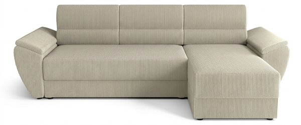 Razvlačna kutna garnitura L TAVERO 251x140 cm, svijetlo bež, univerzalna