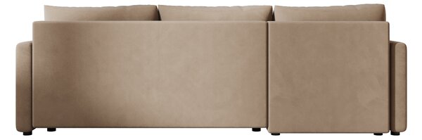 Razvlačna kutna garnitura L VENORIA 220x143 cm, bež + 2 jastuka GRATIS, univerzalna