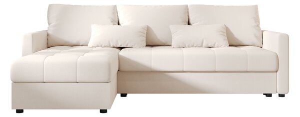 Razvlačna kutna garnitura L VENORIA 220x143 cm, krem + 2 jastuka GRATIS, univerzalna