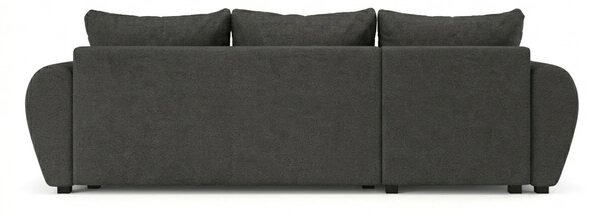 Razvlačna kutna garnitura L SEVIO 246x145 cm, tamno siva + 2 jastuka GRATIS, univerzalna