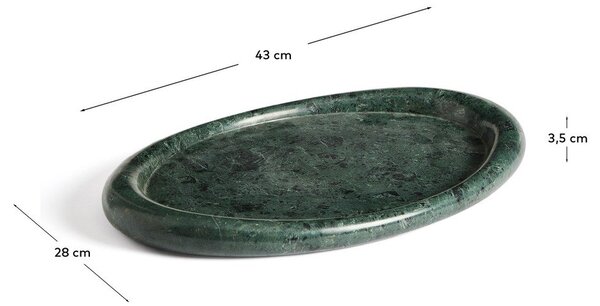 Mramoran ukrasni pladanj 28x43 cm Lenorel – Kave Home