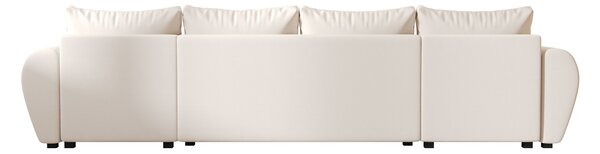 AKCIJA Razvlačiva sjedeća garnitura u obliku slova U SEVIO 311x145 cm, krem + 2 jastučića BESPLATNO II. klasa