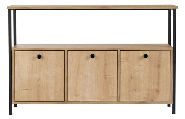 Pomoćni stol u dekoru hrasta u svijetloj prirodnoj boji 29,5x120 cm Solace – Kalune Design