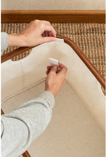 Krem tekstilna složiva košara za rublje Bamboo/Linen – Bigso
