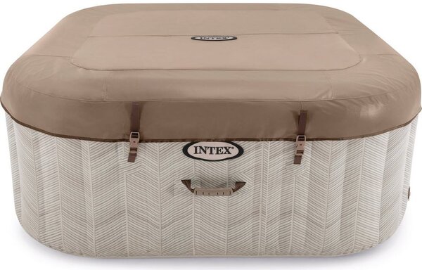 Bazen na napuhavanje Intex Spa Chevron Deluxe Square Bubble za 6 osoba