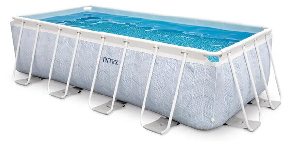 Montažni bazen Intex 4x2x1 m Chevron Prism Rectangular pool set