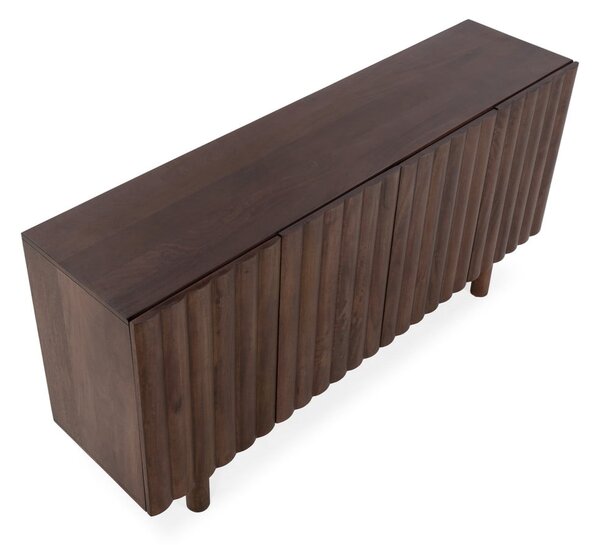 Smeđa komoda od masivnog manga 160x80x40 cm Tamira – MOME