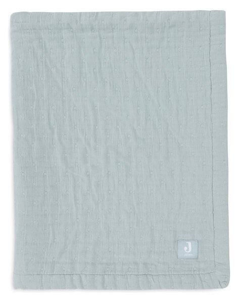 JOLLEIN dekica muslin 75x100cm jacquard sea green