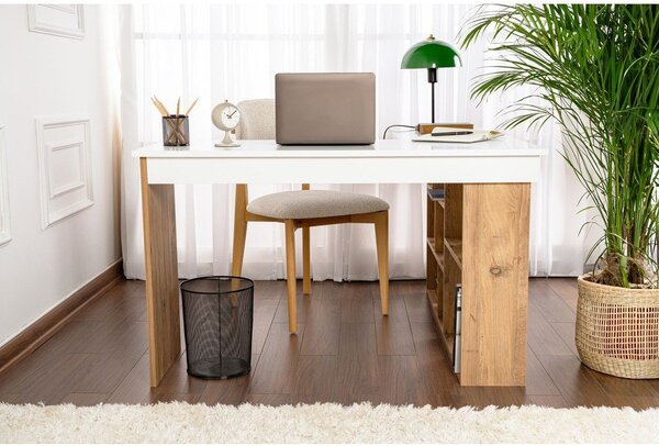 Radni stol u dekoru bora 120x130 cm Vesper – Kalune Design