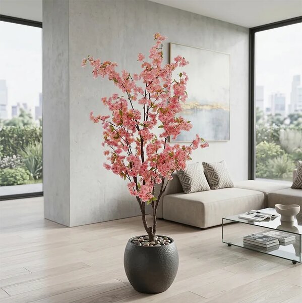 Umjetno cvjetno drvo 175 cm pink - Ružičasta - 151 - 180 cm