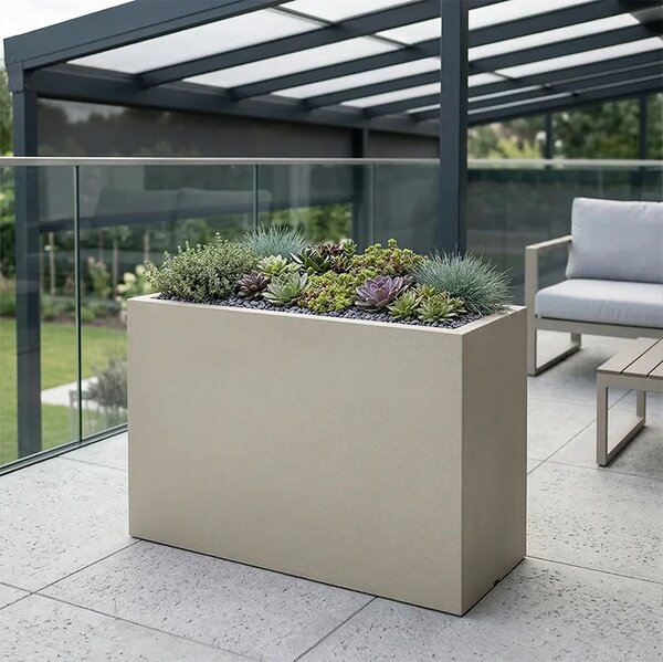 Žardinjera za cvijeće Dolomite2 Soft Stone 80x70x30 cm - 51 - 70 cm - Europlast - Umjetna masa - 71 do 90cm - DA