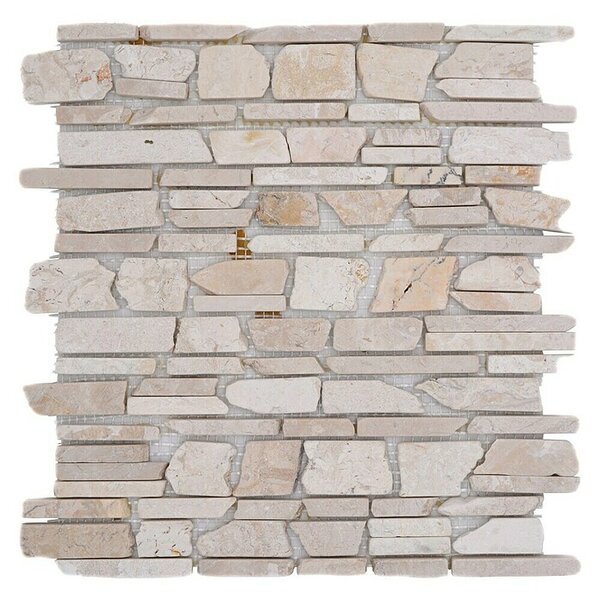 Mozaik pločica MOS BRICK 200 (30,5 x 30,5 cm, Bijele boje, Mat)
