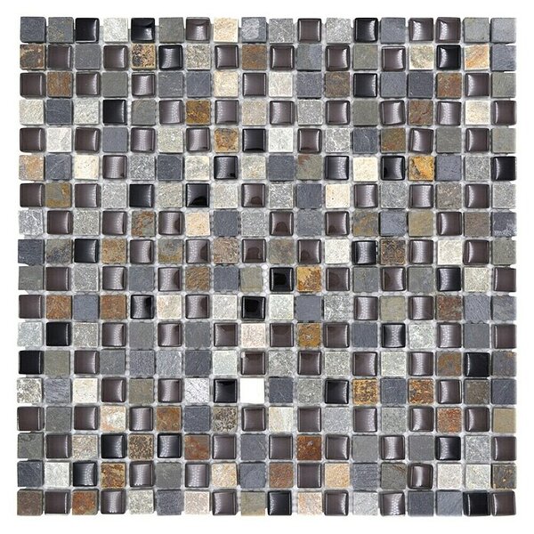 Mozaik pločica Quadrat Crystal Mix XCM M980 (30,5 x 32,2 cm, Sive boje, Sjaj)