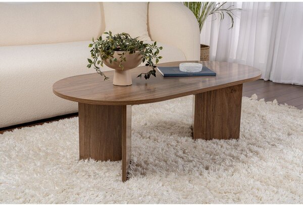 Tamno smeđi stolić za kavu u dekoru oraha 60x119 cm Sable – Kalune Design