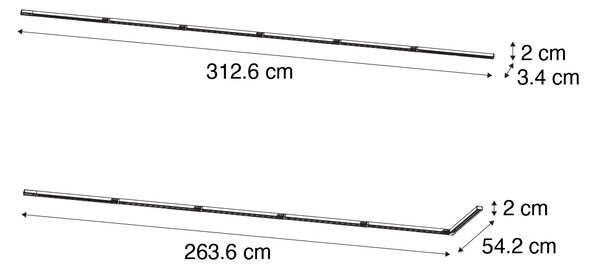 Moderni sustav tračnica za rasvjetu bijele boje 1-fazni 300cm - Iconic