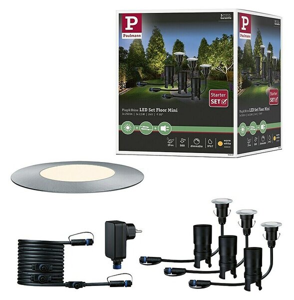 Paulmann Plug & Shine Osnovni set (2,5 W, 24 V, IP65, Visina: 90 mm, 3.000 K, 3 Kom.)
