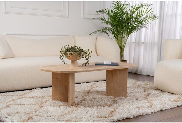 Stolić za kavu u dekoru hrasta u prirodnoj boji 60x119 cm Sable – Kalune Design