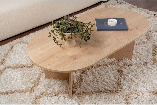 Stolić za kavu u dekoru hrasta u prirodnoj boji 60x119 cm Sable – Kalune Design