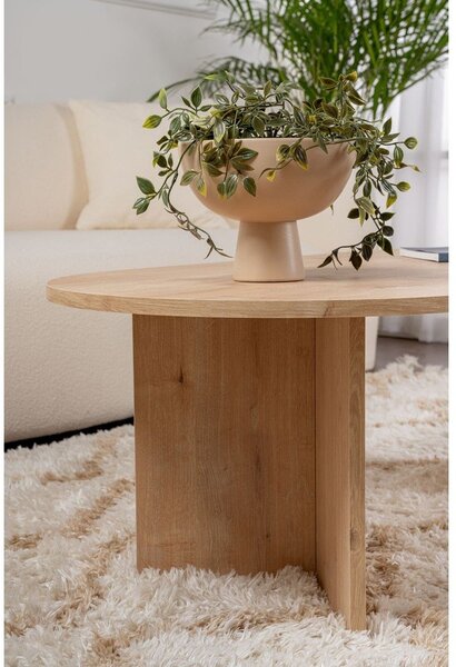 Stolić za kavu u dekoru hrasta u prirodnoj boji 60x119 cm Sable – Kalune Design