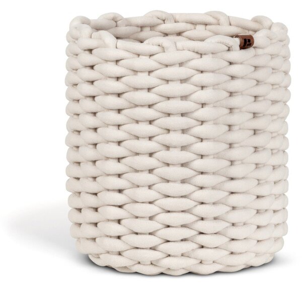Tekstilna košara ø 25x25 cm Peach Skin Round M – Bigso